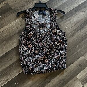 Daytrip Black and Pink Floral Top